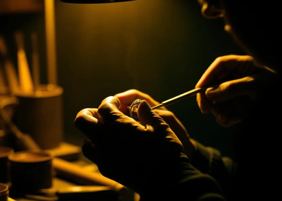Master jeweler at work in the Evoranté atelier